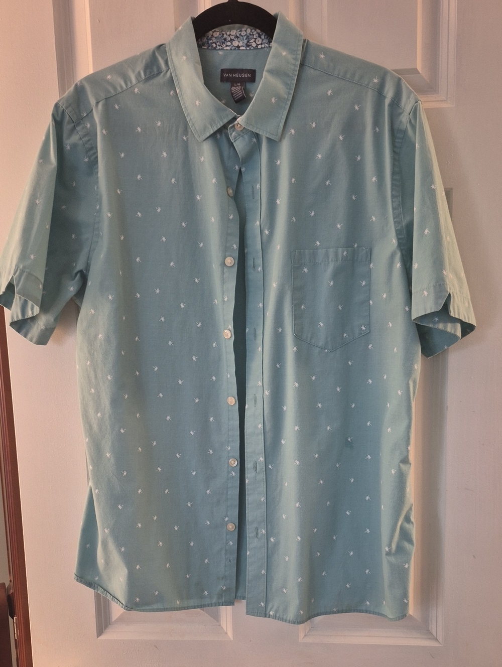 Van Heusen Light Mint Short-Sleeve Button-Down Shirt
